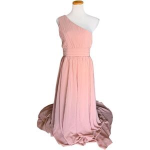 ‘New Boutique Gorgeous One Shoulder Chiffon Wedding Bridesmaid Prom Dress - 12